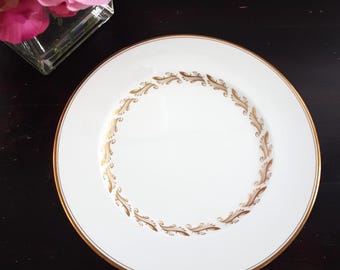 4pc Royal Albert Symphony White Gold Bone China Dinner Plates Set - Vintage English Tableware for Elegant Dining