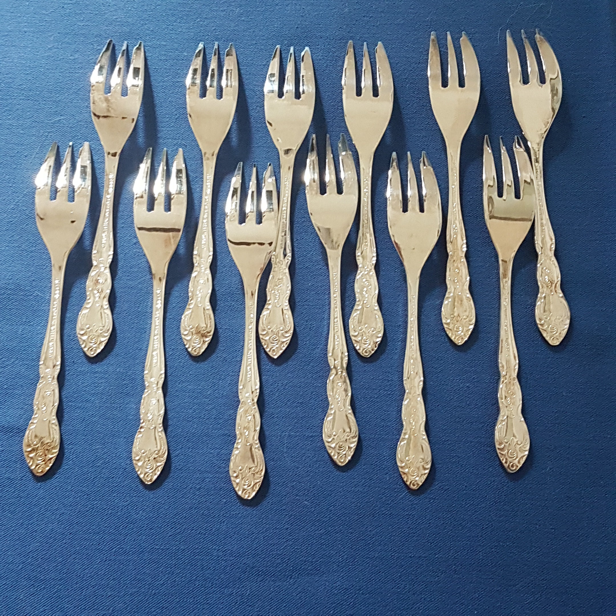12 Vintage Pastry Forks, Dessert Forks, 2 Sets Available