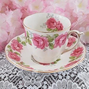 English Bone China Bell China Lady Alexander Rose Tea Cup & Saucer