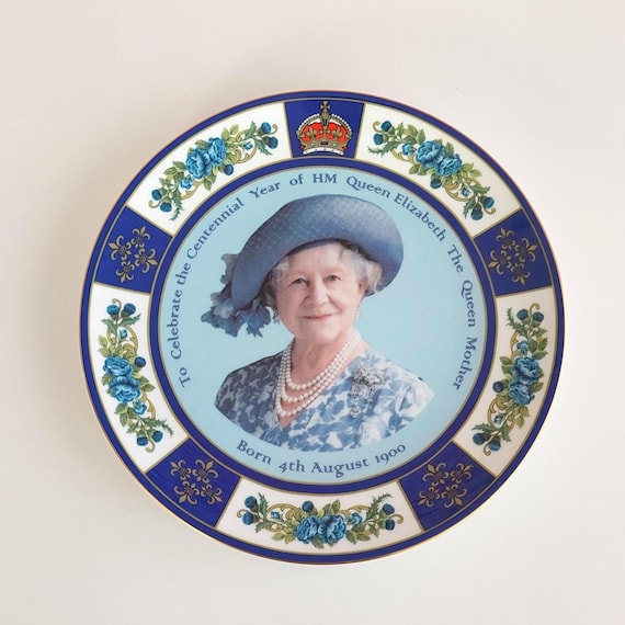 Coalport Bone China Commemorative Plate Queen Mother Royal Memorabilia Limited Edition Wall Display