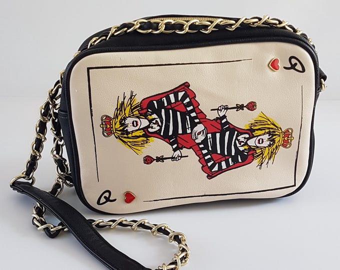 Y2K Betsey Johnson Queen of Hearts Crossbody Shoulder Bag Fashion Accessory Gift