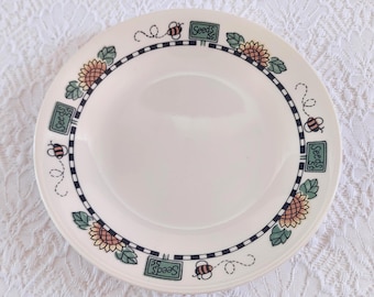 Vintage Corelle Sunblossoms 6.75 Inch Small Plates Sunflower Farmhouse Dinnerware