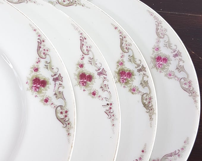 Nagoya Nippon Antique Porcelain Dessert Plates, Made in Japan