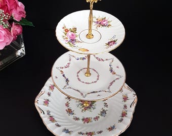 3 Tier Bone China Cake Stand