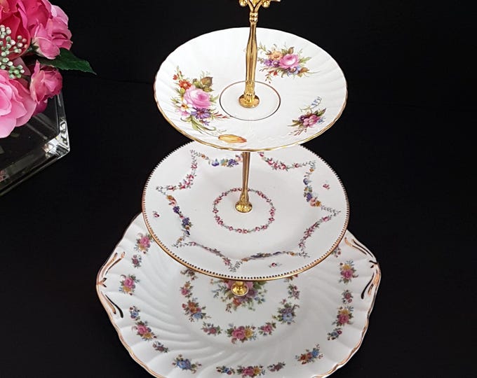 3 Tier Bone China Cake Stand