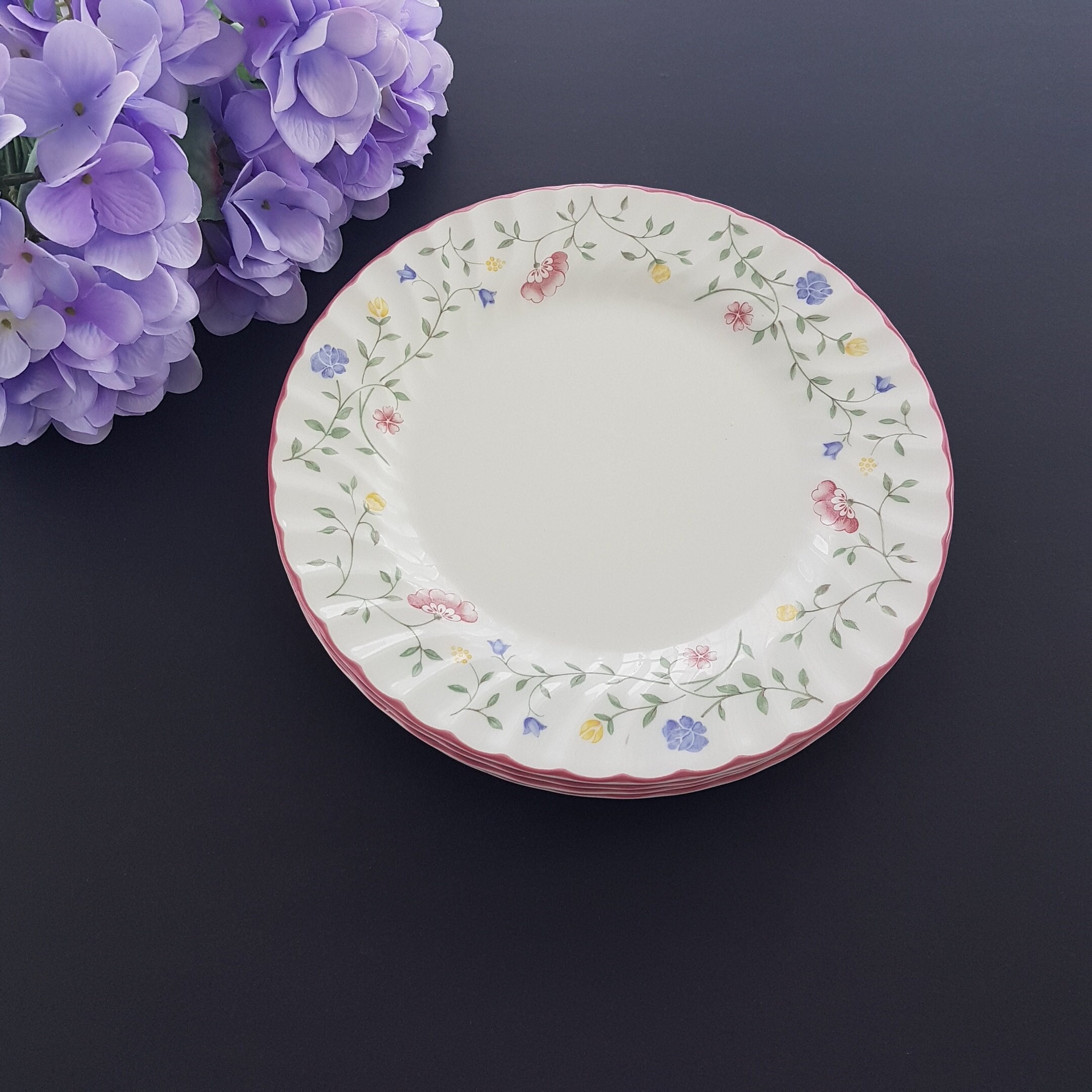 Johnson Brothers SUMMER CHINTZ Dinner Plates, Set of 4 Ironstone Plates