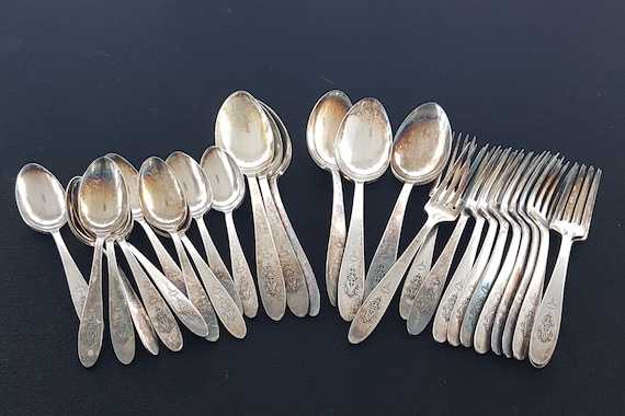 Vintage Oneida Silverplate Cutlery: Bird of Paradise Forks, Spoons