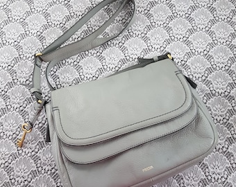 FOSSIL Leather Large Flap Crossbody Bag Versatile with Adjustable Shoulder Strap