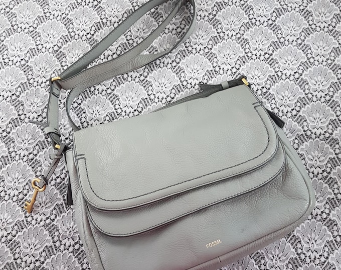 FOSSIL Leather Large Flap Crossbody Bag Versatile with Adjustable Shoulder Strap