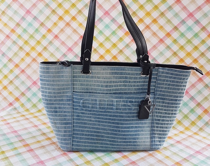 GUESS Tote Bag, Blue Shoulder Bag