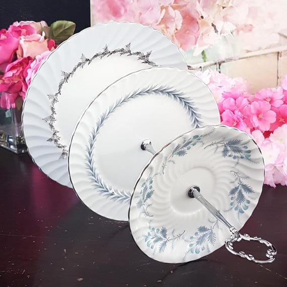 3-Tier Bone China Cake Stand for Bakery, Cafe & Restaurant Display - Commercial Tiered Serving Tray
