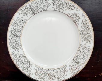 Brilliant Tableware Ritz Gold Bone China Side Plate Set Florentine Gold Scrolls