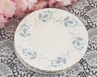 4pc Aynsley LAS PALMAS Bone China Bread Side Plate Set England