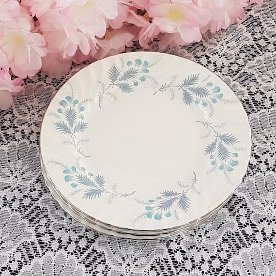 4pc Aynsley LAS PALMAS Bone China Bread Side Plate Set England