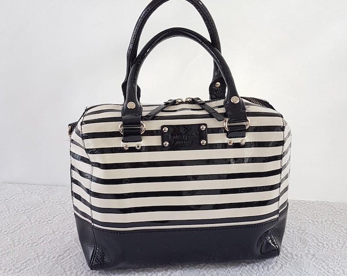 Kate Spade Rachelle Wellesley Patent Leather Striped Satchel