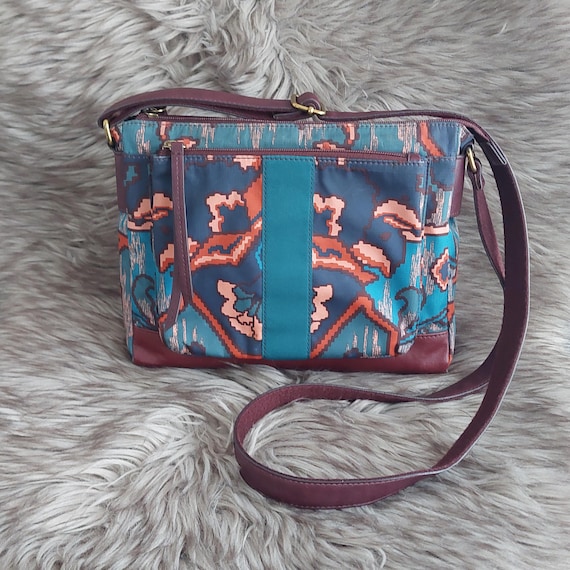 Fossil Jenna Florals Multi Blue Printed Crossbody Bag