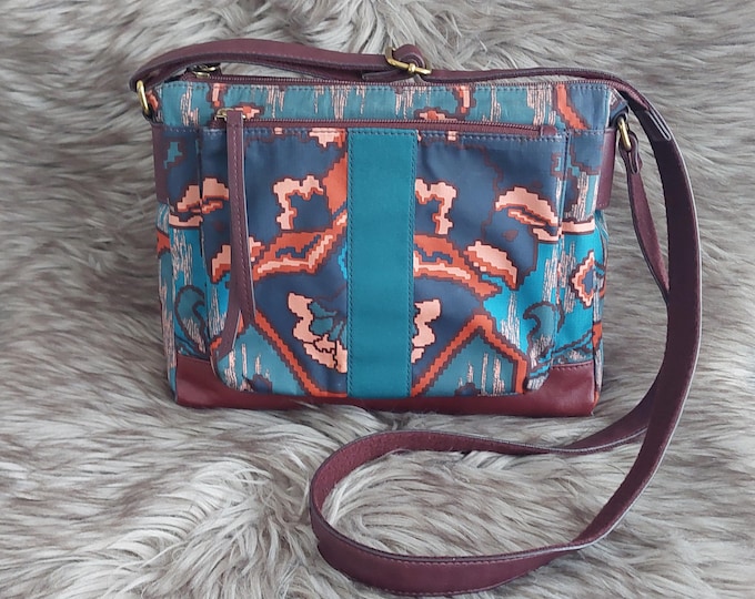 Fossil Jenna Florals Multi Blue Printed Crossbody Bag