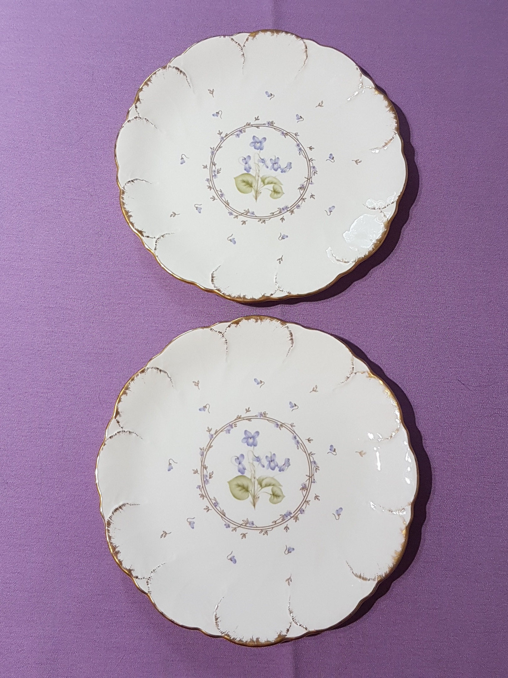 Vintage Mikasa China, Set of 2 Tea Cups and Matching Side Plates