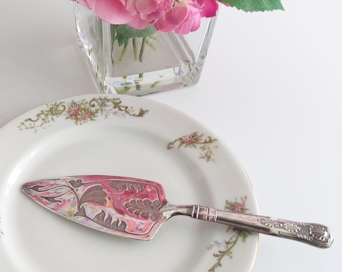 Vintage English Silver Plated Wedding Cake Server - Mayell Queen Anne