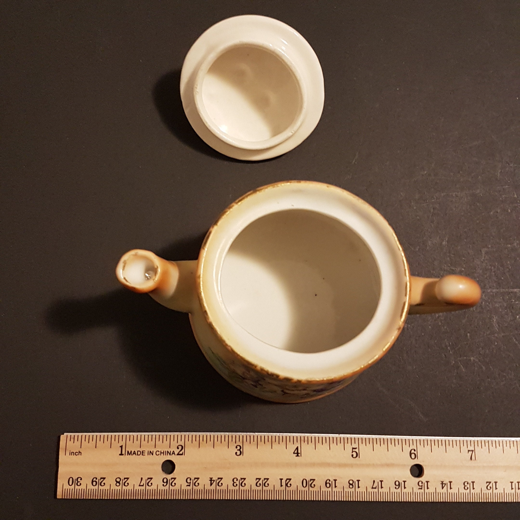 Czechoslovakian Teapot, Personal Size, 1 Cup Capacity, Hand Painted