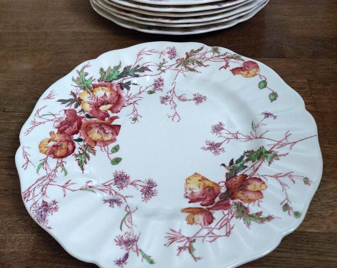 Royal Doulton Sherborne 9.5 Inch Luncheon Plate England Vintage Floral China Discontinued