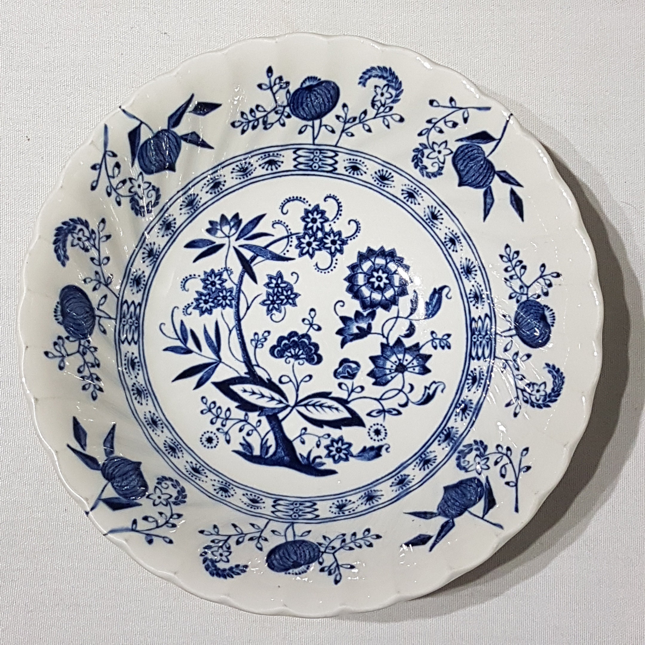 4 Blue Nordic Ironstone Soup Bowls