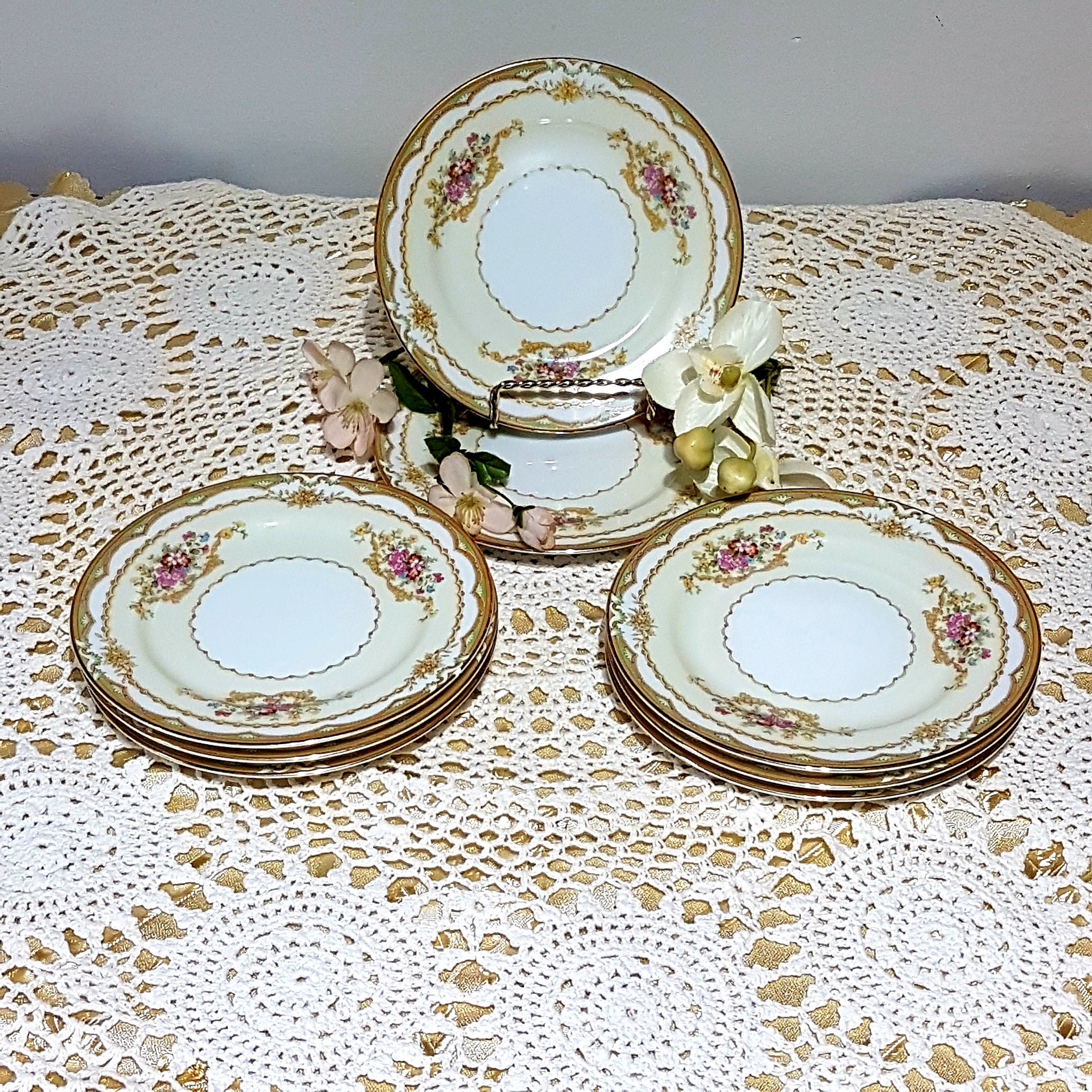 Set of 8 Vintage Noritake Muriel Bread & Butter Plates, 98838, Noritake