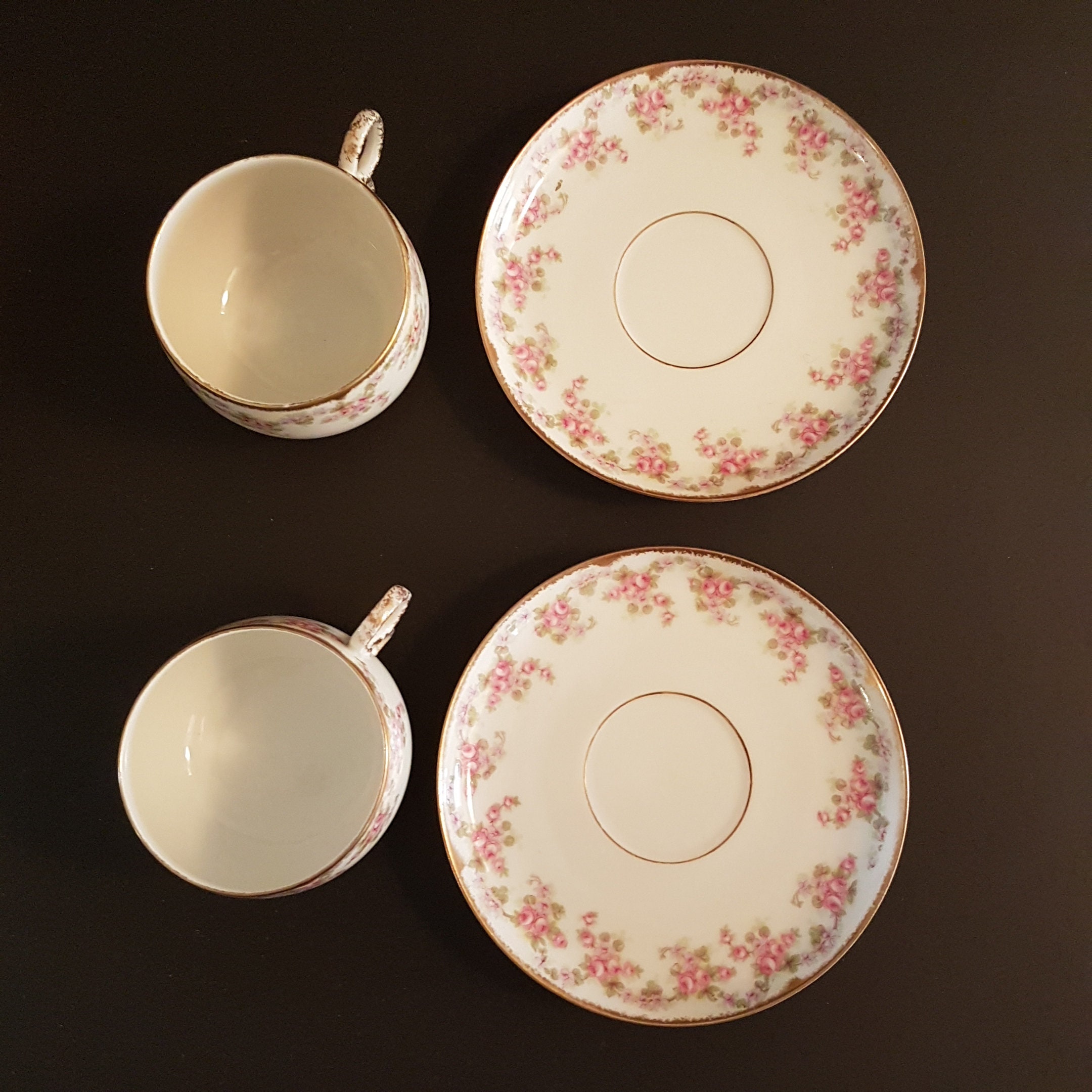 Antique Limoges France Elite Works BRIDAL WREATH Tea Cup & Saucer, St ...