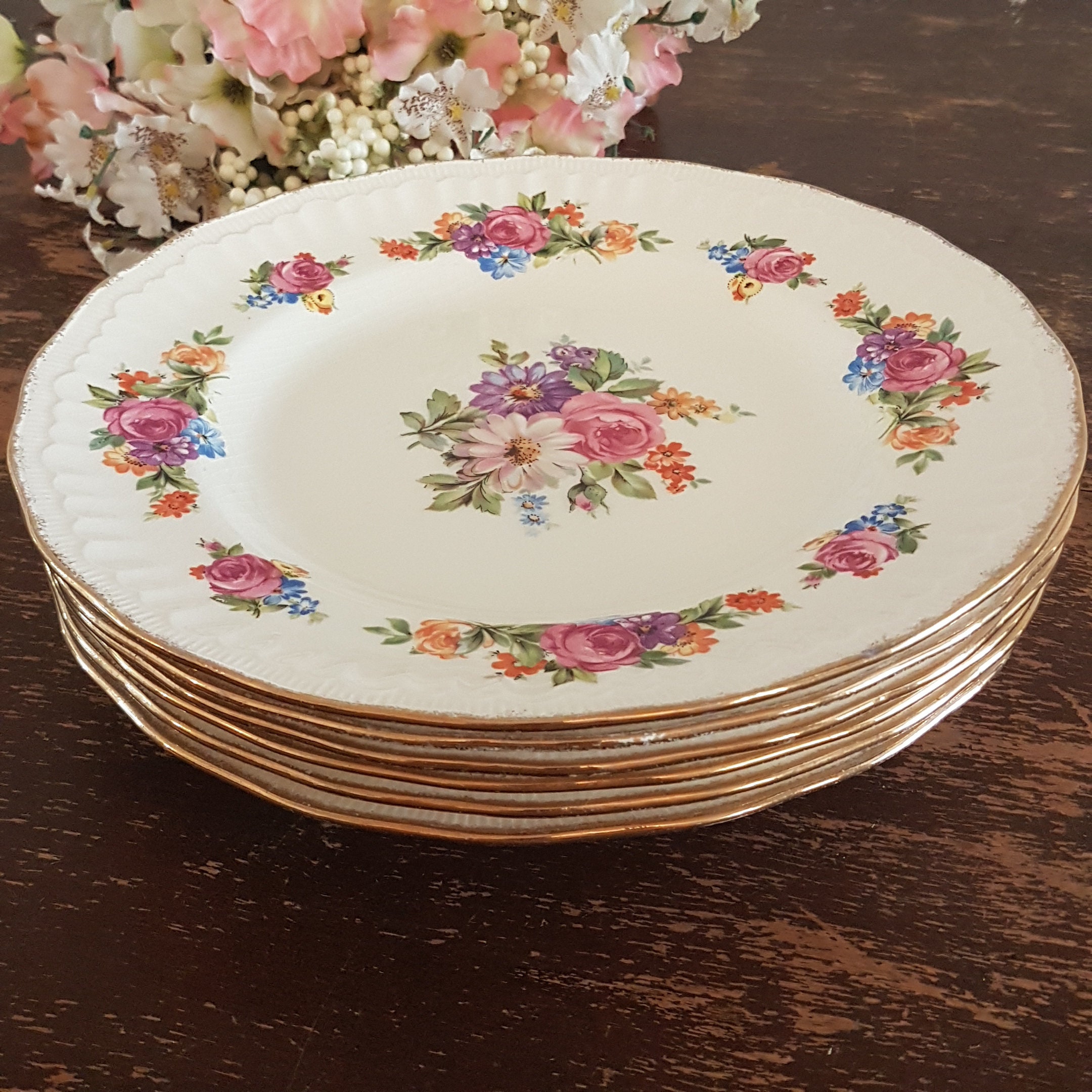 Vintage Happy 80th Birthday Decorative Porcelain Plate Transferware ...