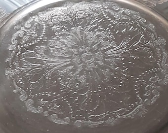 4 Pink Depression Glass Dessert Plates, MacBeth-Evans American Sweetheart