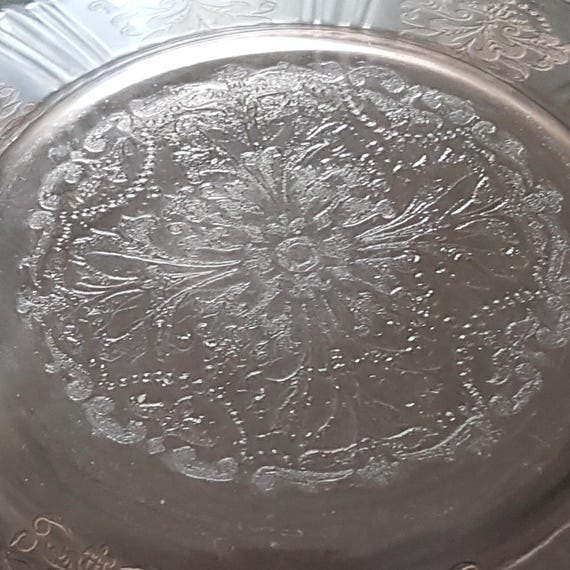 4 Pink Depression Glass Dessert Plates, MacBeth-Evans American Sweetheart