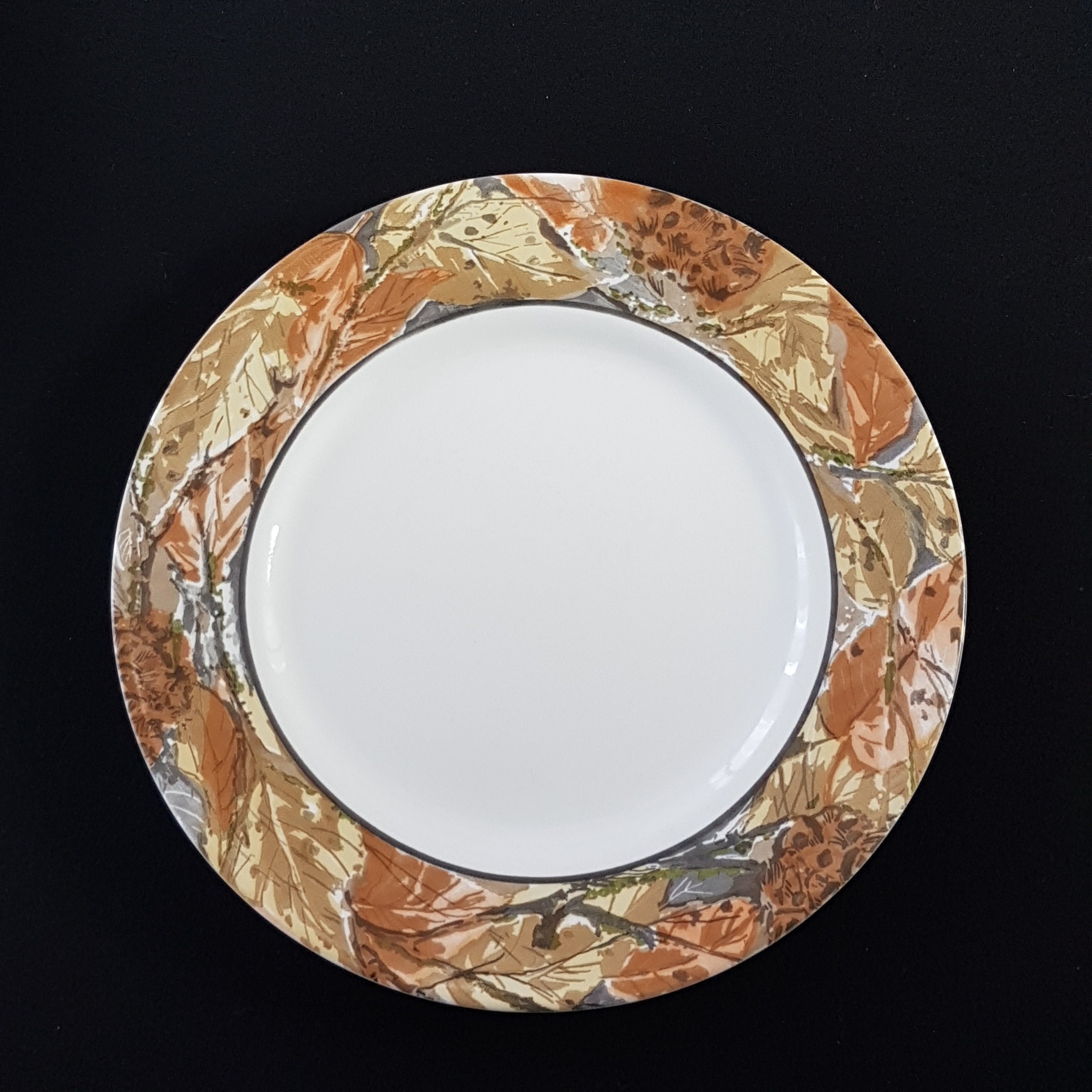 Vintage Corelle WOODLAND LEAVES Dinner Plates Set of 4 Made in USA Etsy