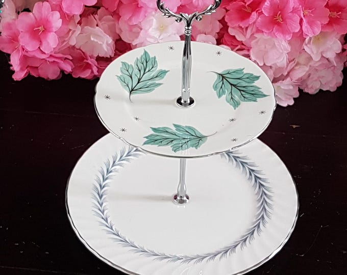Elegant 2-Tier Bridgerton-Inspired Stand for Tea Parties, Desserts, and Jewelry Display