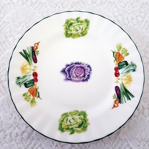 Royal Vale England Vegetable Side Plates, Set of 4 Bone China