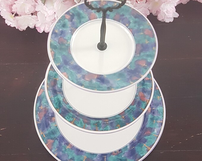 3 Tier Cake Stand Sango Jewel Tiered Plate Dessert Stand, Serving Tray for Gifts