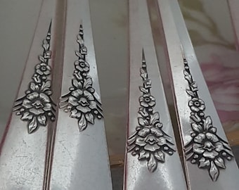 Vintage 18 Pc Silver Plate Dessert Cutlery Set, Service for 8, Oneida Community Plate 1941 FANTASY