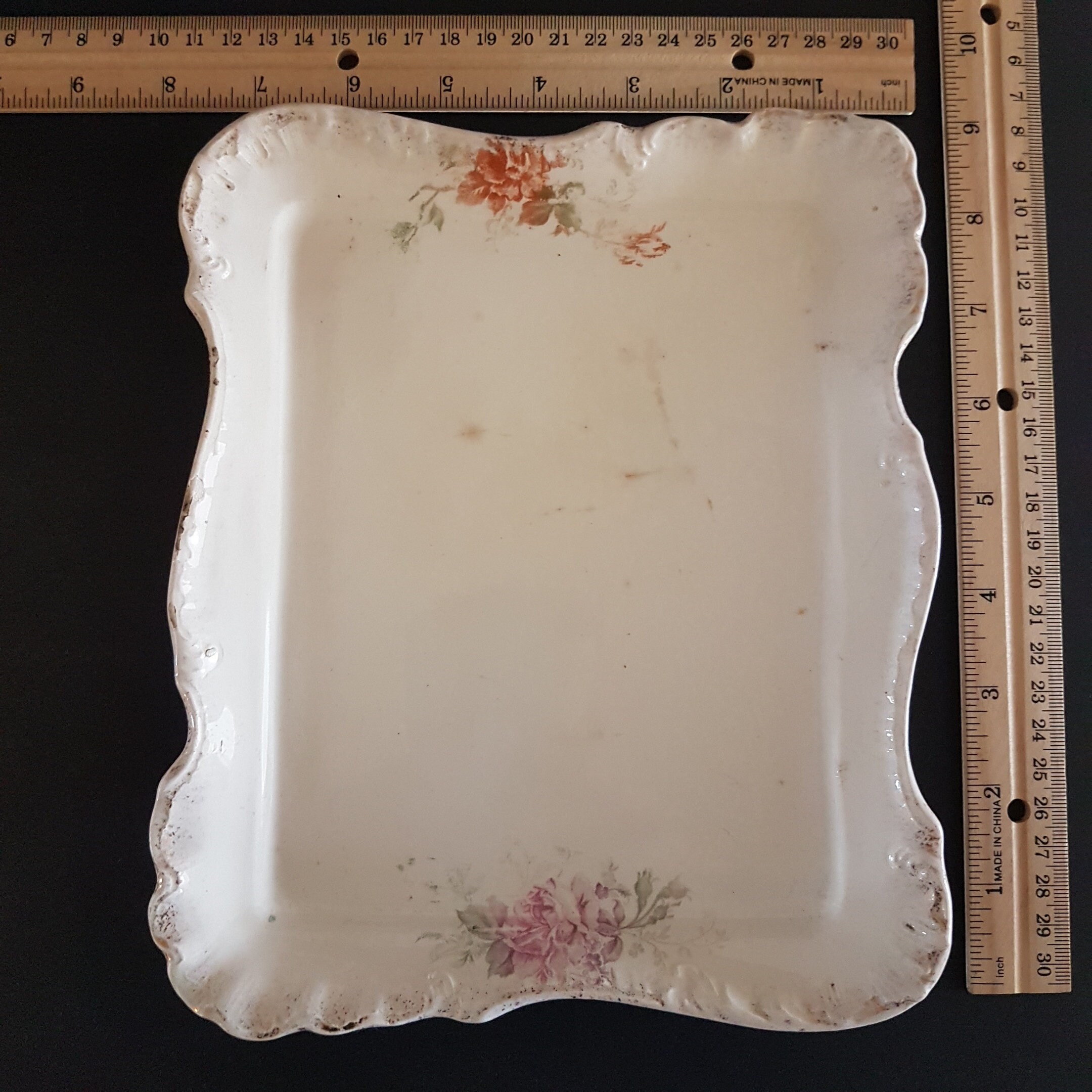 Antique Cheese Keeper, Franz Anton Mehlem Bonn Germany, Hand Painted