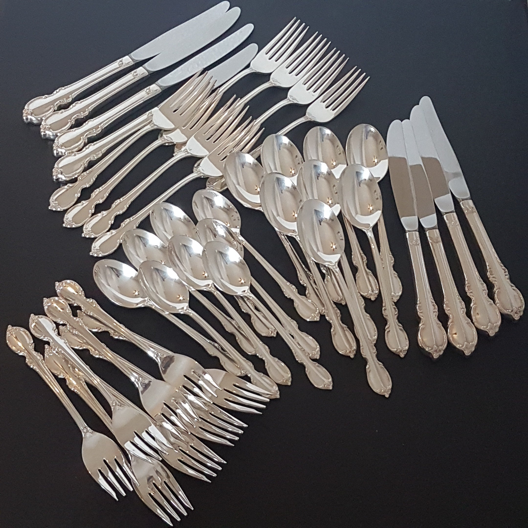 1847 Rogers Bros REFLECTION, Sets of 8 Dinner Forks, Teaspoons, Soup
