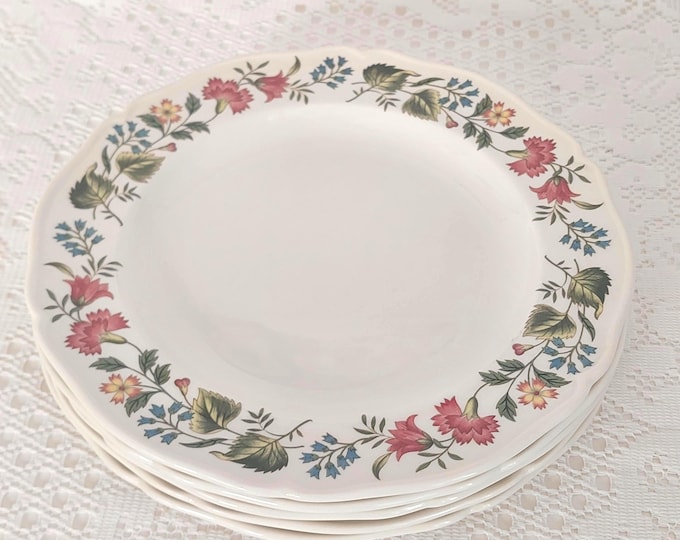 Set of 5 Wedgwood Derwent Salad Plates - 8 inch Vintage English China, 1960s