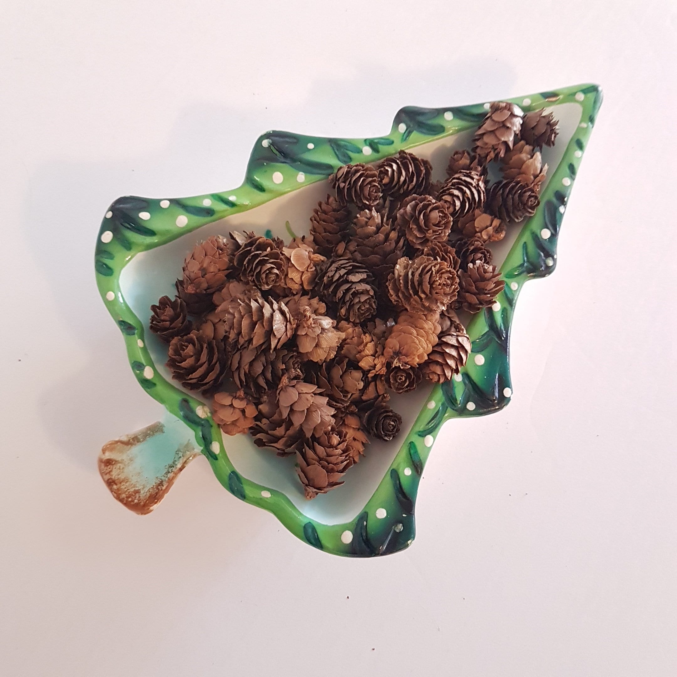 Vintage Christmas Tree Candy Dish, Japan, Mid Century Xmas Dish