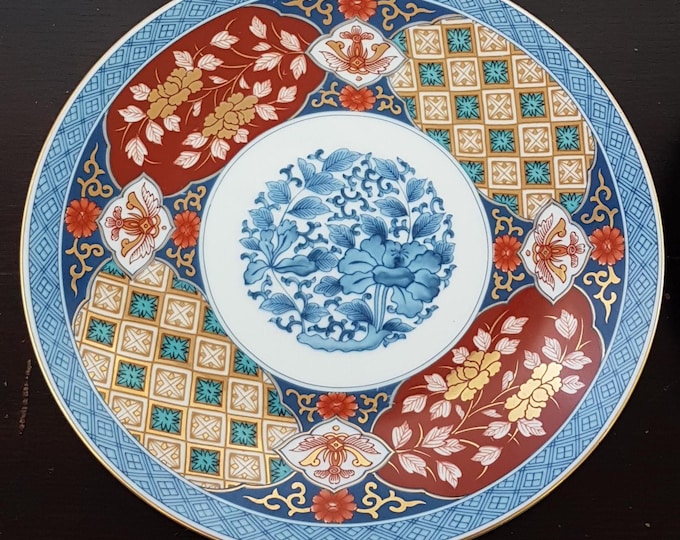 Smithsonian Imari Porcelain Dessert Plates Set - Asian Decor Housewarming Gift (4pc)