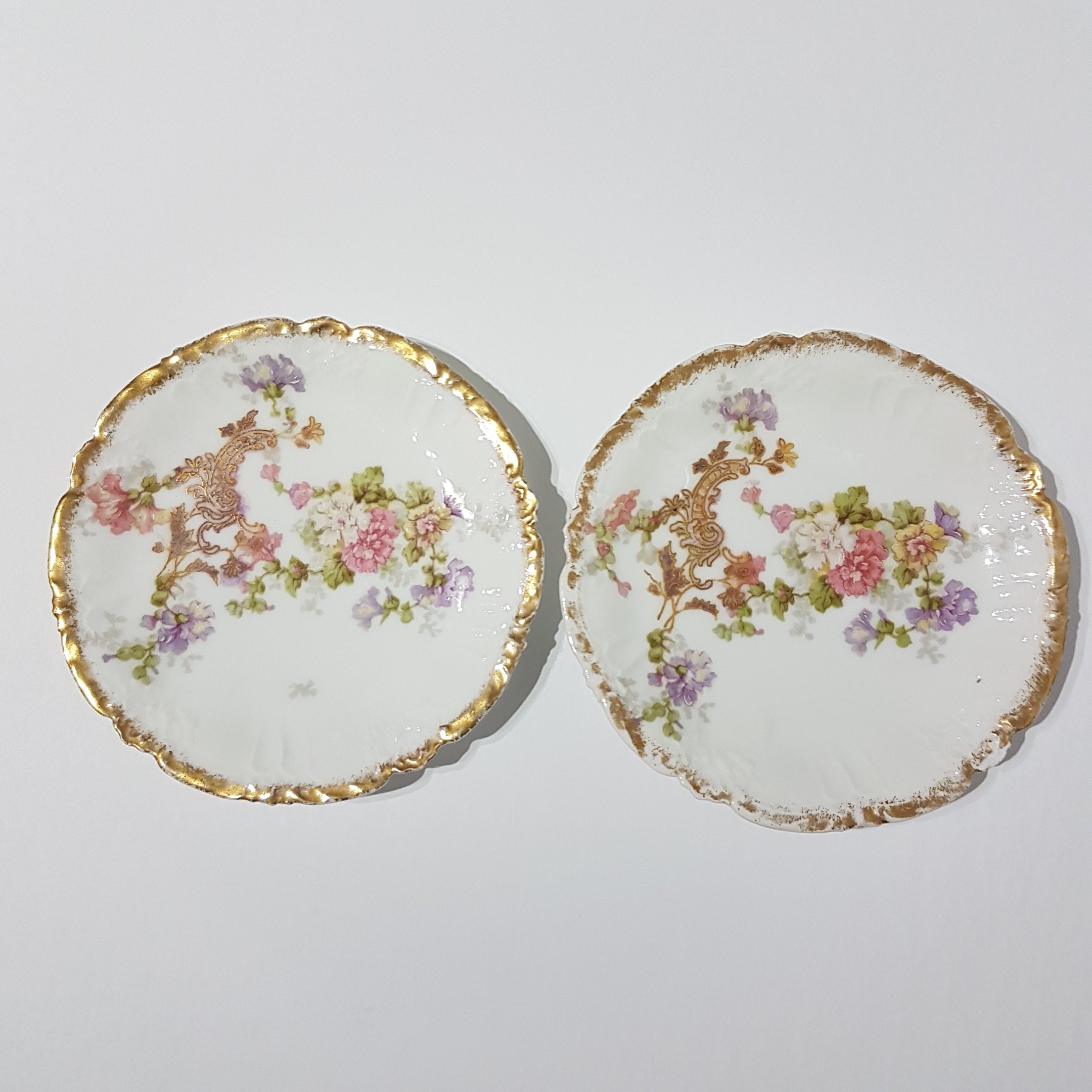 ANTIQUE LS &S Limoges Side Plates, Set of 4 Limoges Plates, Lazarus