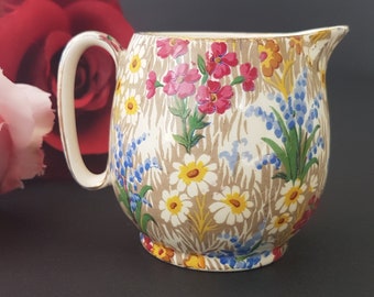 Royal Winton Grimwades MARGUERITE Creamer, 6oz Milk Jug, Made in England, 1930s