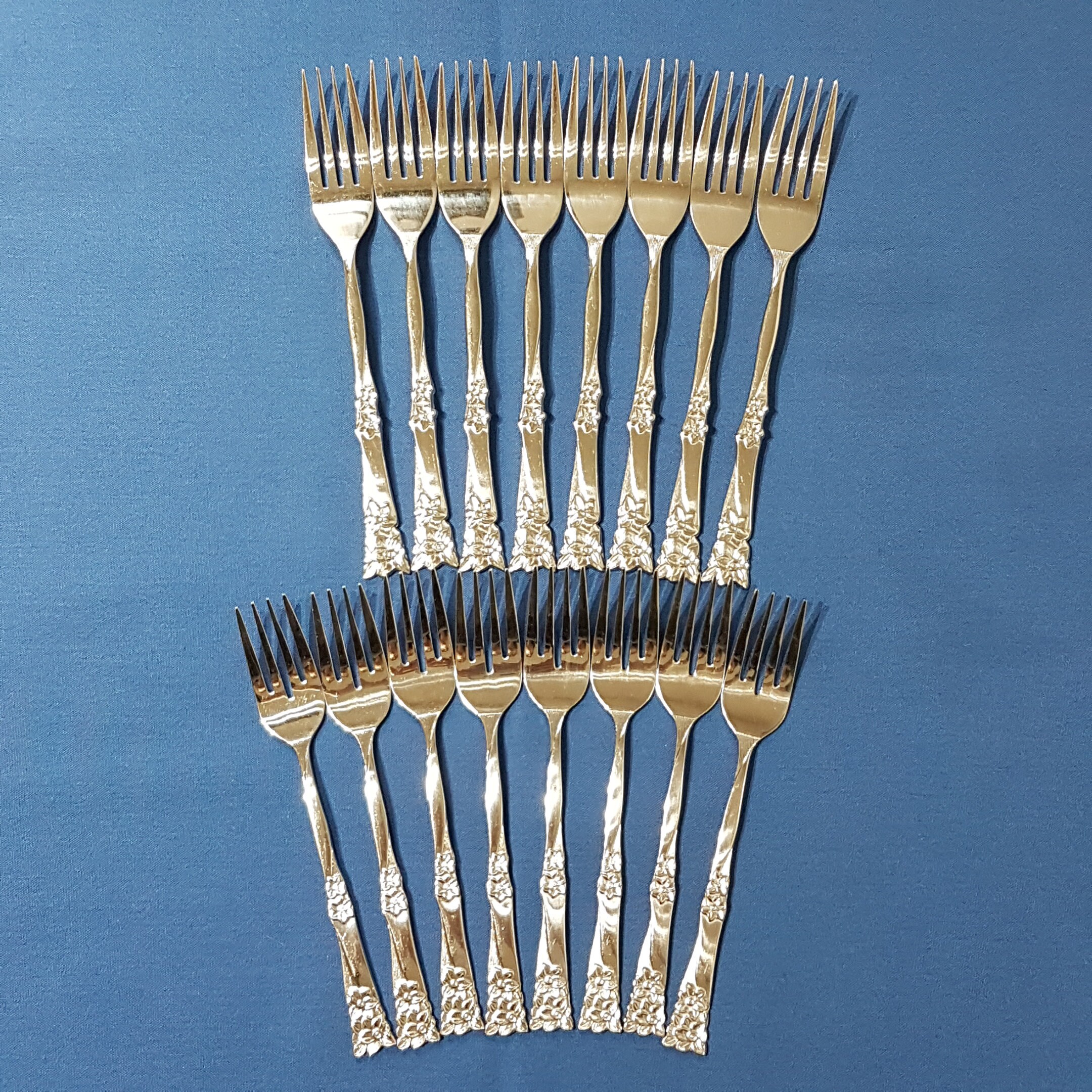 50pc Mid Century Stainless Flatware, Service for 8