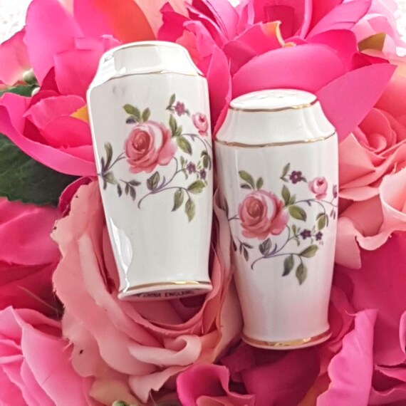 Royal Adderley FRAGRANCE Salt and Pepper Shakers Set Bone China England
