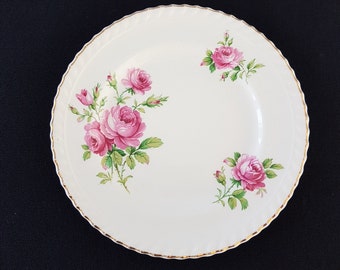 Vintage Johnson Brothers MINIVER ROSE Side Plates, 6 inch, Set of 5 Old English Ironstone