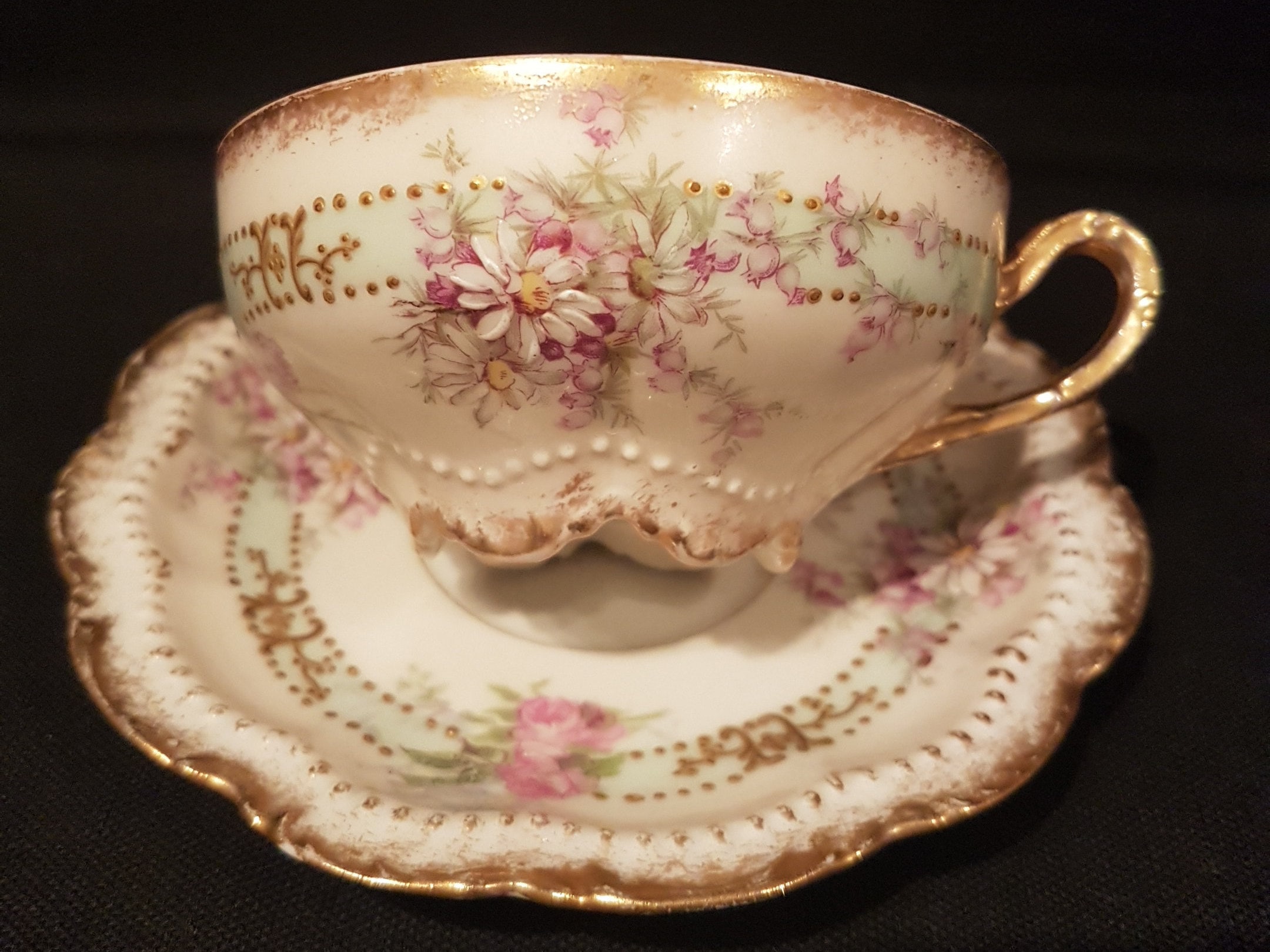 RARE Antique GEORGE BORGFELDT Coronet Limoges France Teacup (1910\'s) RARE Antique GEORGE BORGFELDT Coronet Limoges France Teacup (1910\'s)