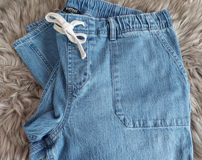 Buffalo David Bitton Pull-On Jeans Drawstring Waist 36 Womens Size Large
