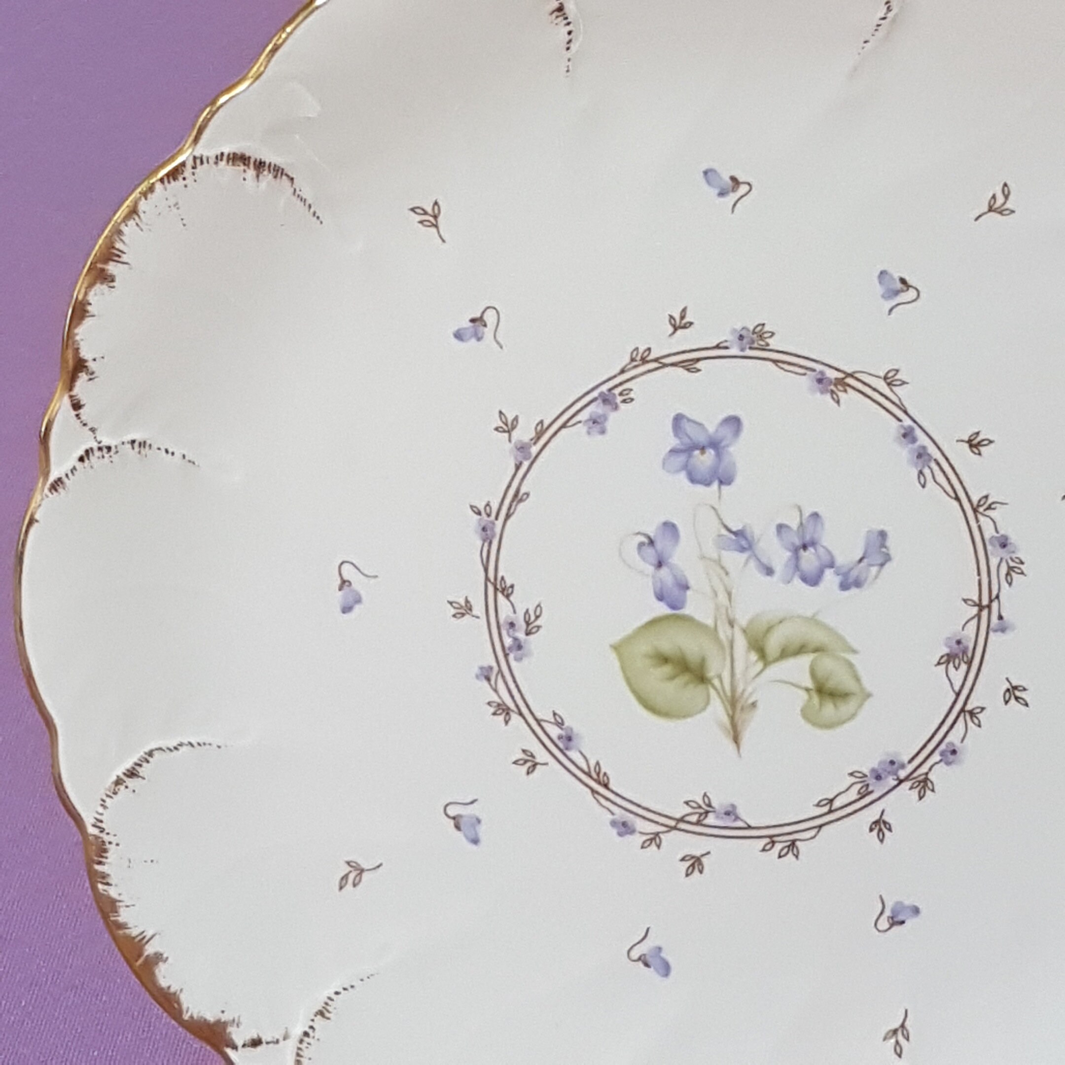 Vintage Mikasa China, Set of 2 Tea Cups and Matching Side Plates