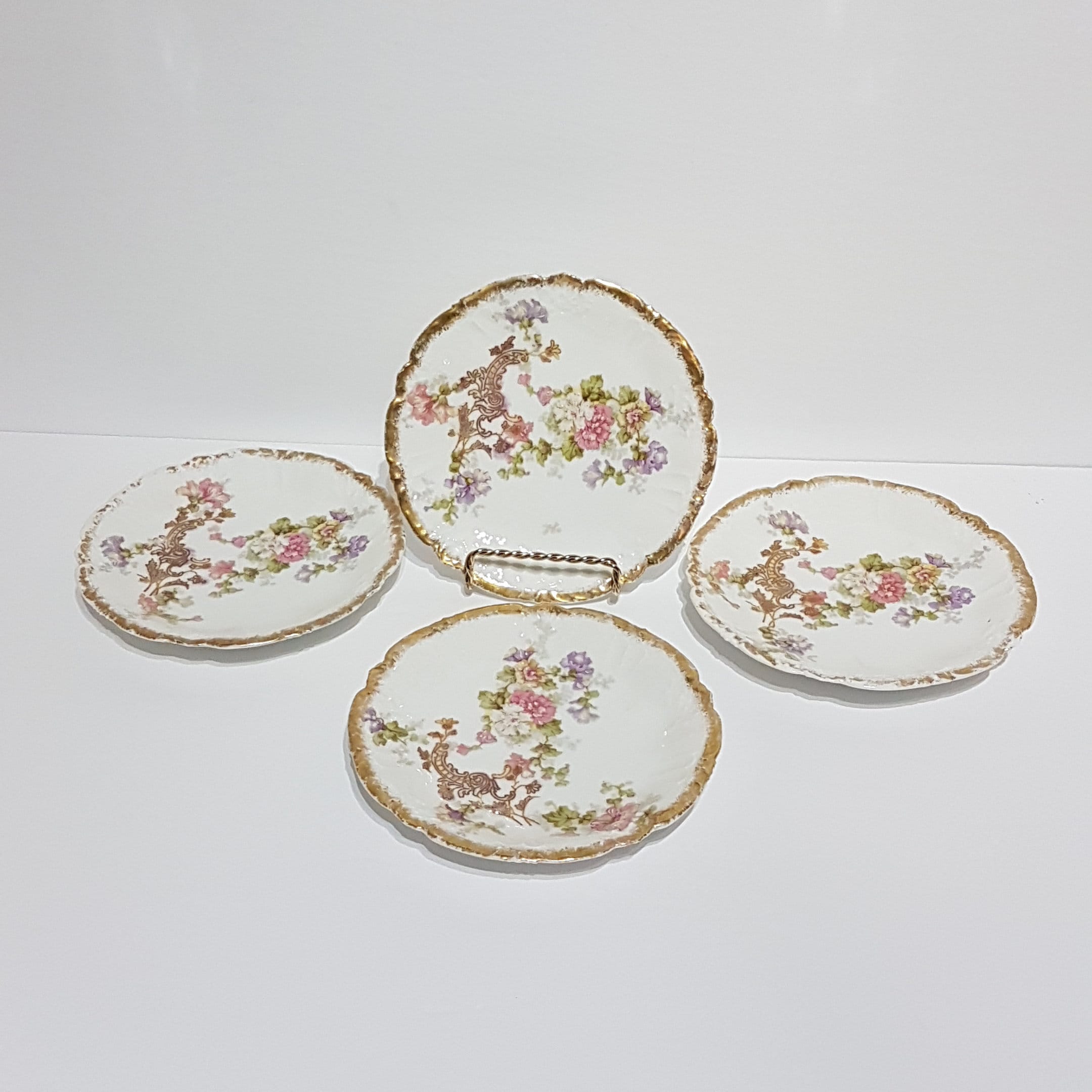 ANTIQUE LS &S Limoges Side Plates, Set of 4 Limoges Plates, Lazarus